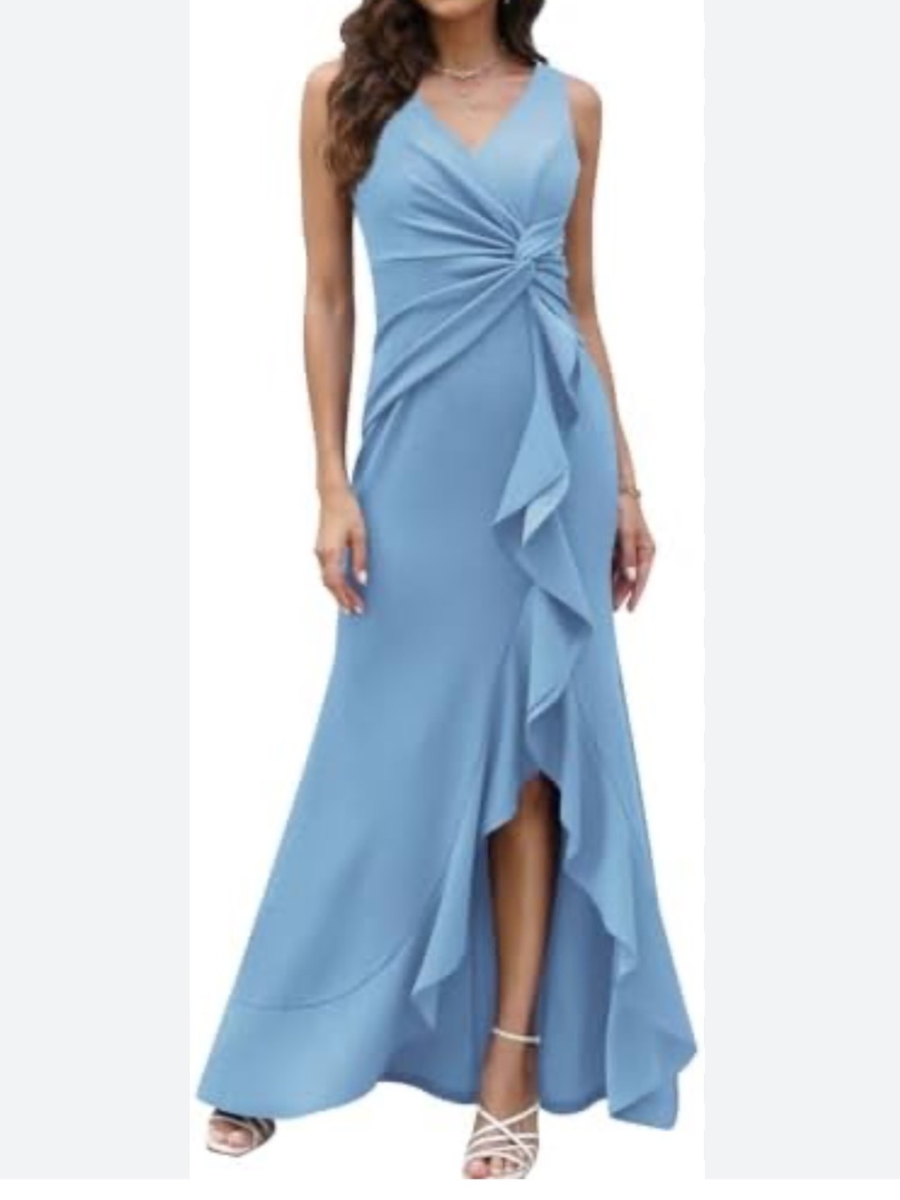 BeryLove Formal Wedding Guest Evening Midi Ruffle Dresses Prom Cocktail Party